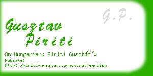 gusztav piriti business card